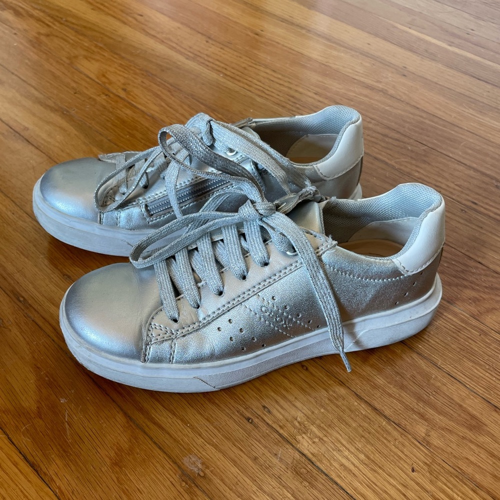 Geox / Silver Nettuno low-top sneakers with zippers